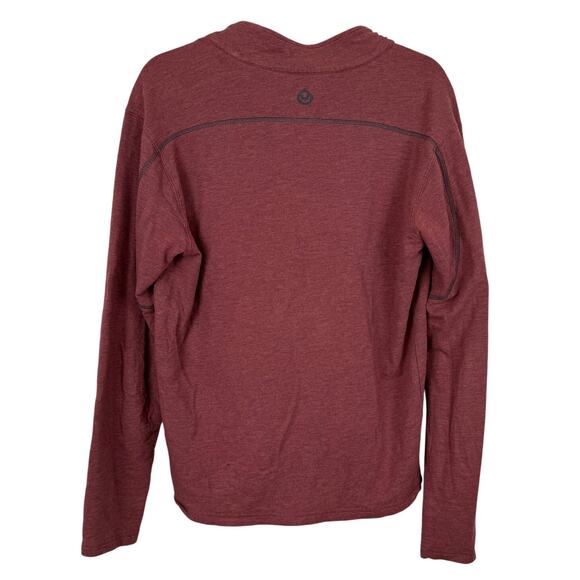 Tasc Performance Heather Red Running Training Quarter Zip w/ Thumb Holes -Medium - Picture 4 of 5